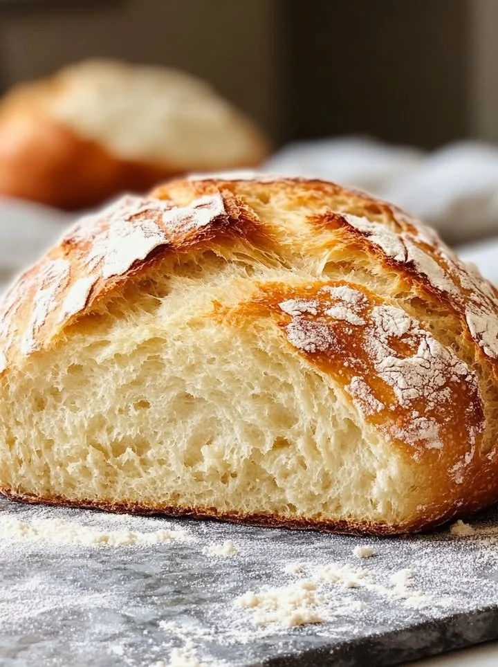 Freshly baked homemade bread ready to enjoy in just 20 minutes.