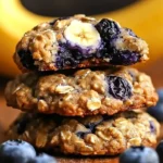Homemade Banana Blueberry Breakfast Cookies on a plate