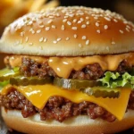 Delicious Big Mac Sloppy Joes served on a plate with toppings