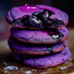 Delicious homemade blueberry cookies with fresh blueberries