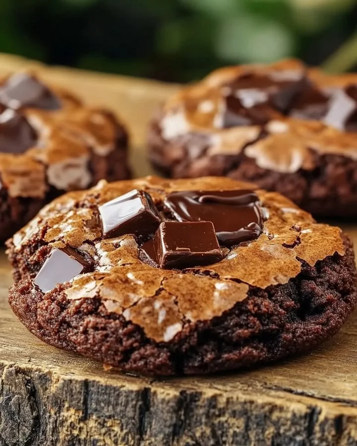 Delicious brownie mix cookies fresh from the oven, ready to be enjoyed.