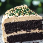 Delicious Chocolate Guinness Cake topped with creamy Baileys Buttercream