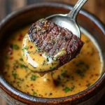 Delicious Cowboy Butter Dipping Sauce in a bowl ready for dipping.