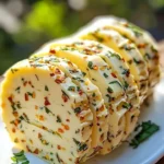 A bowl of Cowboy Butter spread with herbs and spices for grilling.