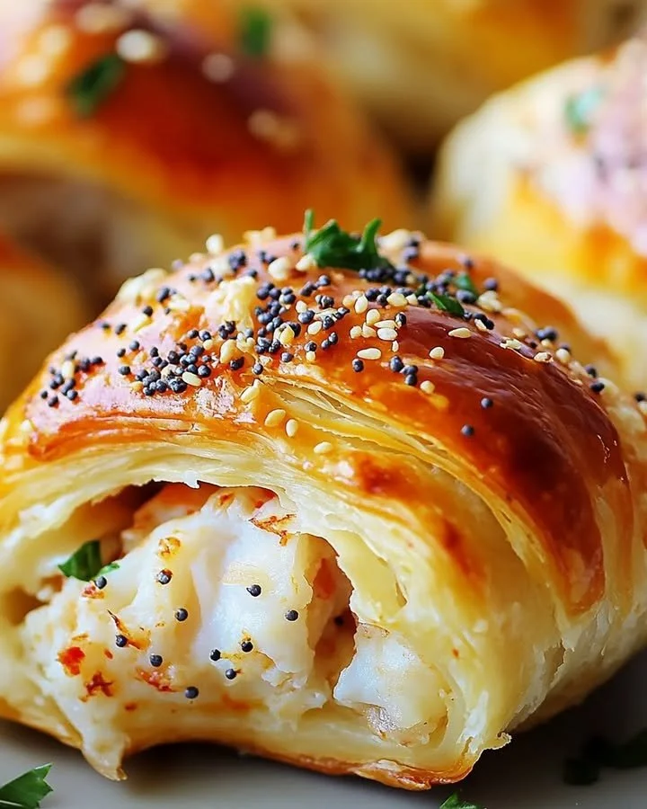 Delicious Crab Cheese Rolls made with crescent dough and creamy filling