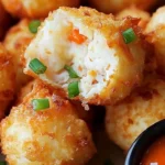 Crispy Crab Rangoon Bombs filled with creamy crab and spices