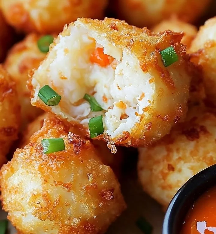Crispy Crab Rangoon Bombs filled with creamy crab and spices