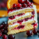 Delicious Cranberry Orange Drip Cake with vibrant orange and cranberry toppings.