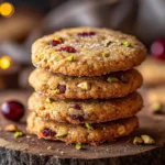 Cranberry Orange Pistachio Cookies with vibrant colors and textures