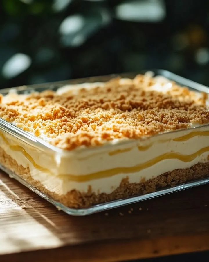 Delicious Cremora and Yogurt Fridge Tart dessert on a plate