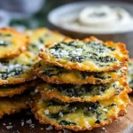Crispy cheesy spinach bites served on a plate, perfect for snacking.