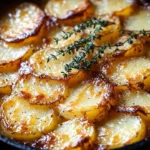 Crispy Parmesan and Gruyere Potato Gratin baked to perfection