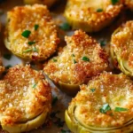 Crispy Parmesan artichoke hearts served as a delicious appetizer