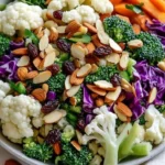Colorful crunchy detox salad with fresh vegetables and healthy dressing.