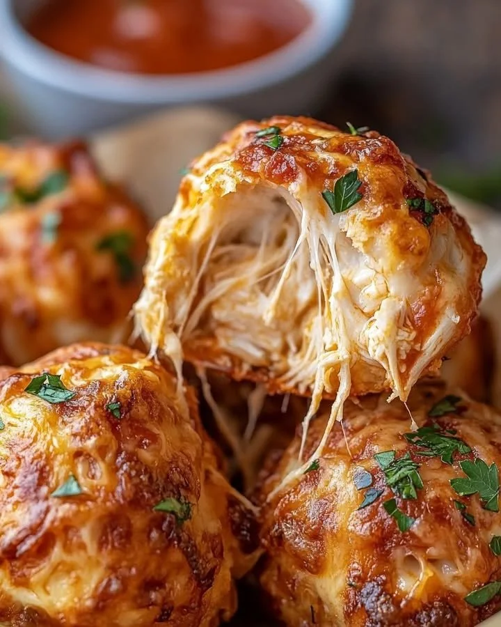 Garlic Butter Chicken Parmesan Bombs recipe featuring juicy chicken and creamy sauce