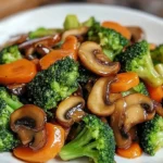 Delicious garlic butter stir-fried vegetables on a plate