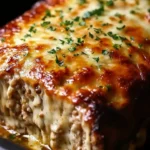 Delicious Garlic Parmesan Chicken Meatloaf served with herbs and side vegetables.