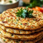 High-protein lentil flatbread fresh out of the oven