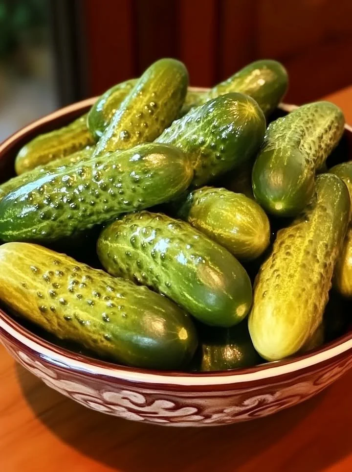 Homemade Claussen pickles recipe with fresh cucumbers and brine ingredients
