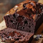 Decadent hot fudge brownie bread with rich chocolate flavor and gooey texture