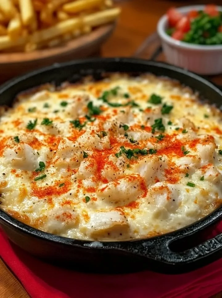 Delicious crab dip served at Joe's Crab Shack with a creamy texture and seasonings.