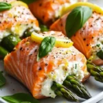 Lemon Basil Salmon Rolls with fresh herbs and vibrant garnishes