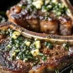 Succulent marinated herb butter T-Bone steaks on a grill