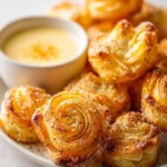 Mini Lemon-Poppy Churro Blossoms topped with lemon glaze and poppy seeds