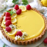 Delicious no-bake lemon tart with a crumbly crust and creamy filling
