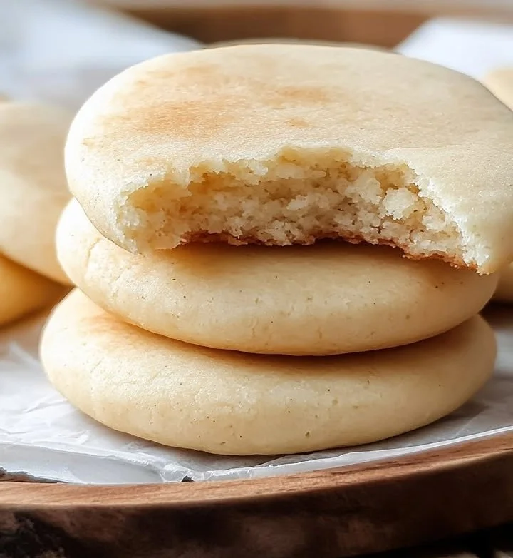 Delicious old fashioned southern tea cakes on a floral plate.