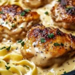 One-Pan Chicken with Buttered Noodles dish, featuring tender chicken and flavorful noodles.