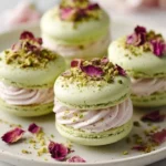 Persian Pistachio Rose Cloud Sandwiches served with fresh ingredients