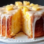 Delicious homemade pineapple juice cake with tropical flavors and moist texture