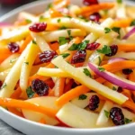 Refreshing Apple Cranberry Carrot Salad with vibrant colors and fresh ingredients