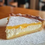 Homemade Ricotta Pie with a golden crust and creamy filling