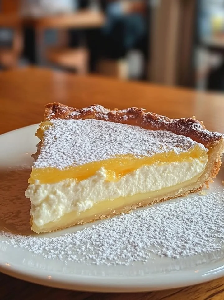 Homemade Ricotta Pie with a golden crust and creamy filling