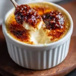 Savory crème brûlée with goat cheese and fig chili jam on a plate