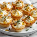 Savory lavender honey cheesecake bites topped with feta crust