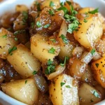 Delicious Slow Cooker Lipton Onion Potatoes served in a bowl