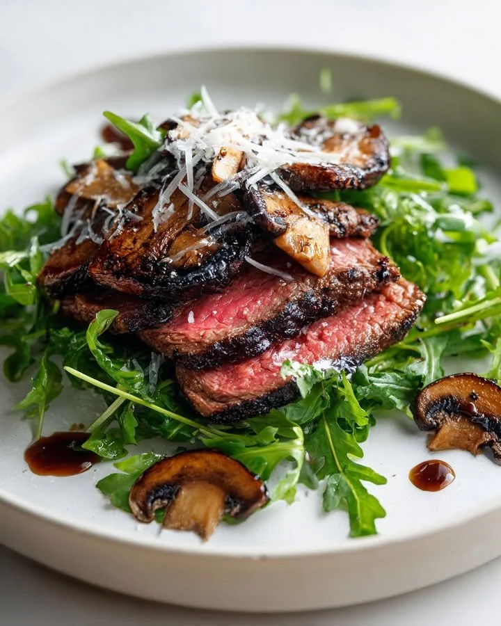 Smoky Tagliata-Style Ribeye served with fresh herbs and grilled vegetables
