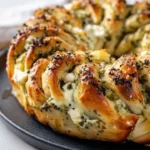 Spinach-Artichoke Pull-Apart Star Bread fresh from the oven.