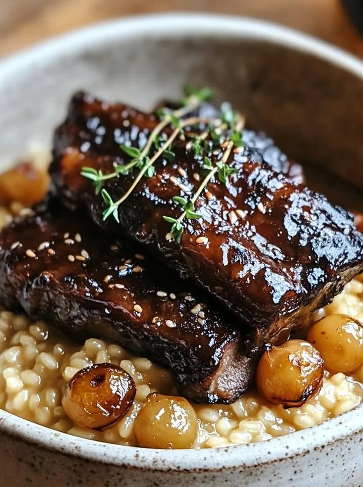 Succulent short ribs slow-cooked in cola served with creamy parmesan risotto.