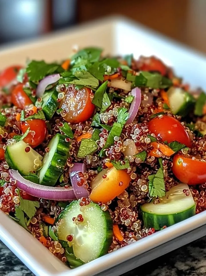 Thai Quinoa Salad with fresh herbs and tangy lime vinaigrette
