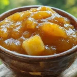Tropical Banana Jam with a boozy twist in a jar, ready to enjoy